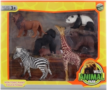 Set d’animaux sauvages en plastique pour enfants