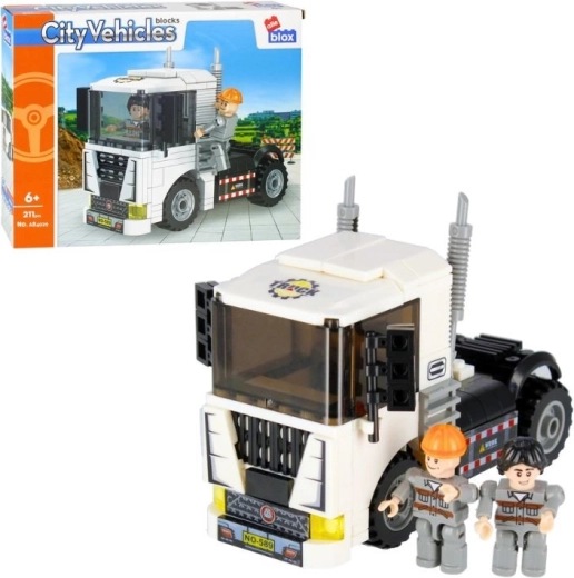 Jeu de construction AlleBlox City – camion avec figurines, 211 pièces