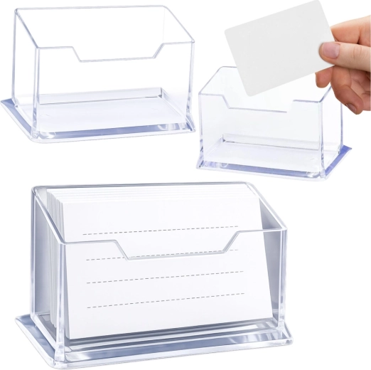 Porte-cartes de visite en acrylique transparent de 11 cm