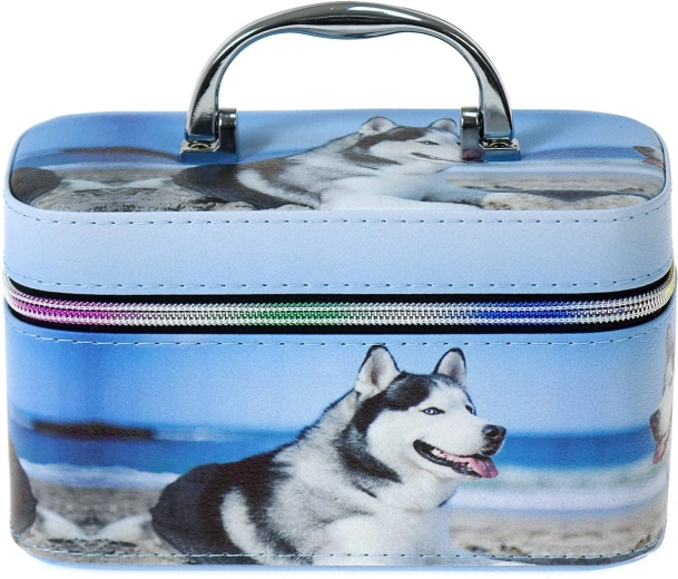 Trousse compacte et renforcée avec motif chien