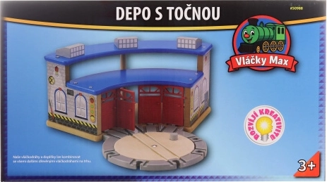 Dépôt Vláčky Max avec plaque tournante pour 4 locomotives