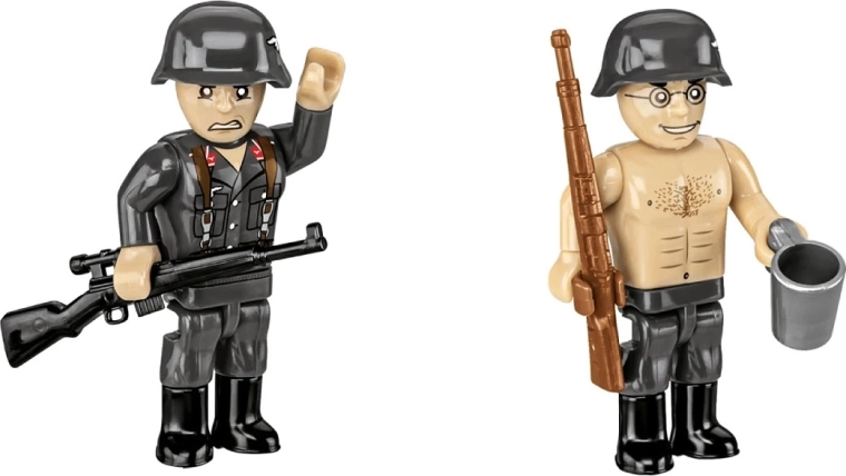 Figurines d’artilleurs avec accessoires