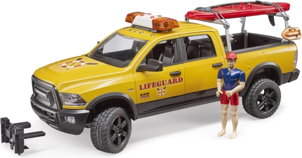 Bruder Dodge RAM patrouille côtière avec sauveteur et accessoires