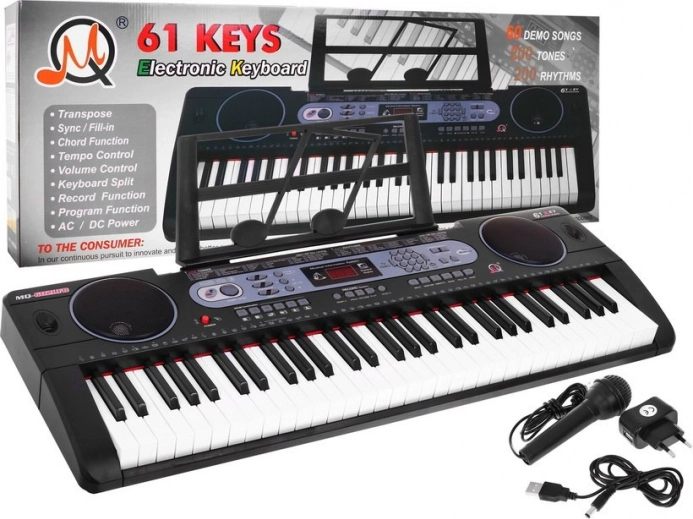 Clavier multifonction pour enfants 5+ avec pupitre et microphone