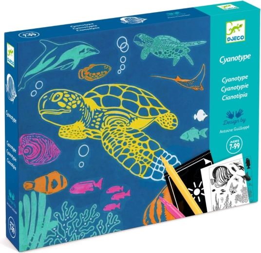 Djeco kit créatif Monde sous-marin – cyanotype pour enfants