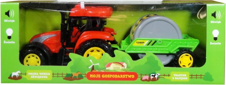 Tracteur avec remorque et module sonore polonais