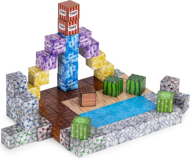 Construction créative façon monde pixel