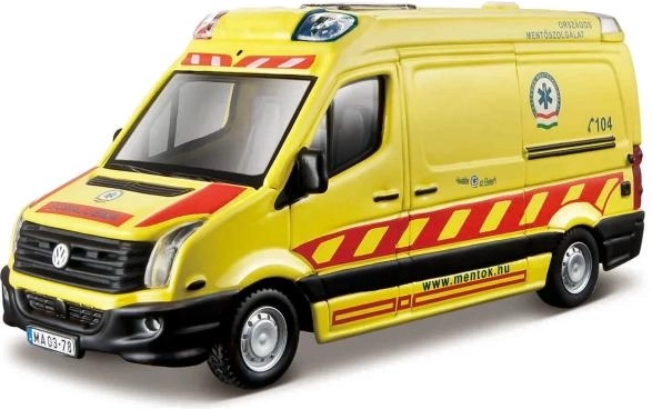 Véhicules de secours métalliques 1:50 – assortiment de fourgons (24 pcs) Bburago