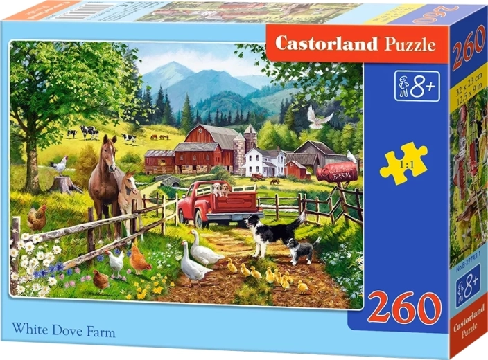 Puzzle Castorland Ferme avec une colombe blanche, 260 pièces