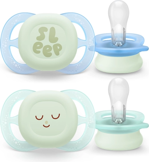 Philips Avent tétine de nuit pour nouveau-nés 0–2 mois, 2 pcs
