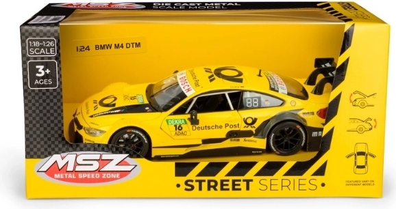 Modèle réduit de voiture MSZ BMW M4 DTM jaune à l’échelle 1:24