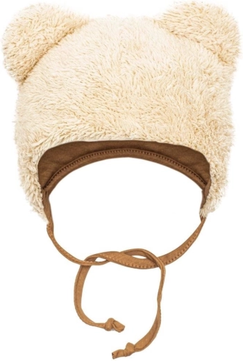 Bonnet avec oreilles et liens à nouer