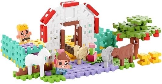 Maison vétérinaire et univers de la ferme pour jouer
