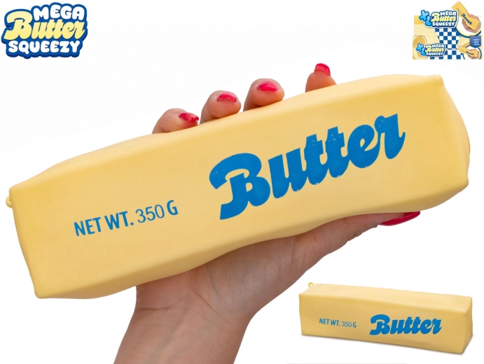 Méga cube de beurre XL à presser, extensible, jouet antistress à malaxer - 1 pièce