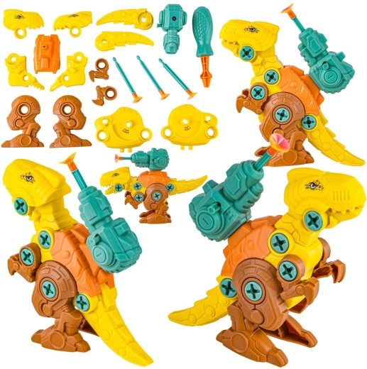 Assemblage et vissage de 3 dinosaures