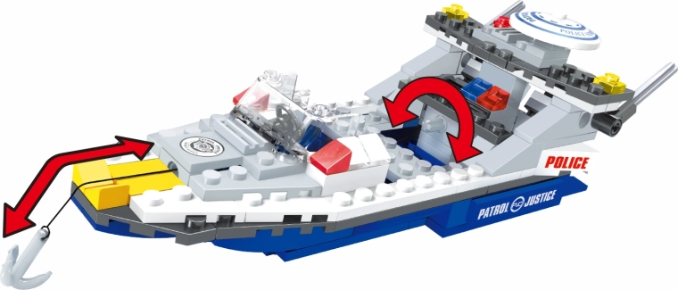 Bateau de police pour des jeux d