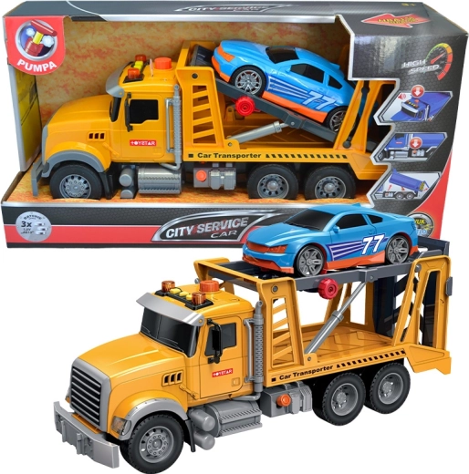 City Service Car – camion porte-voitures 1:12 avec lumières et sons