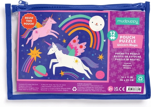 Mudpuppy puzzle Licorne Magic en pochette - 12 pièces