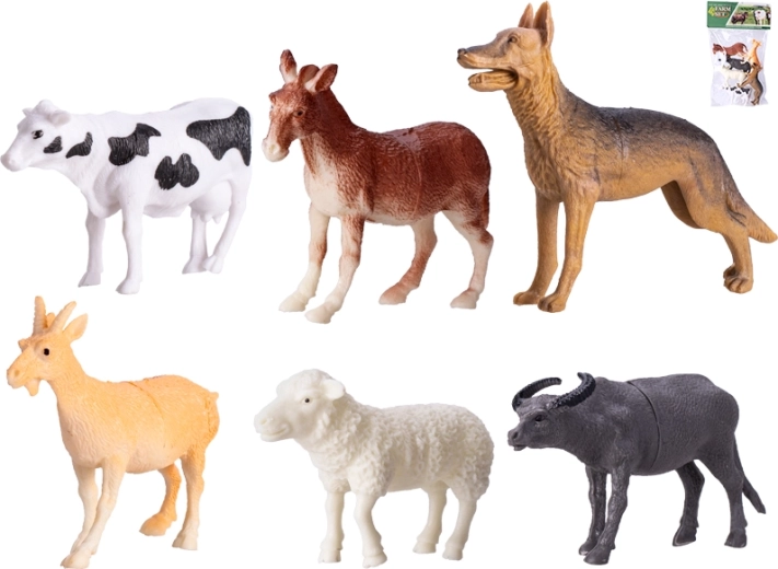 Ensemble d’animaux de ferme 11–14 cm, 6 pièces