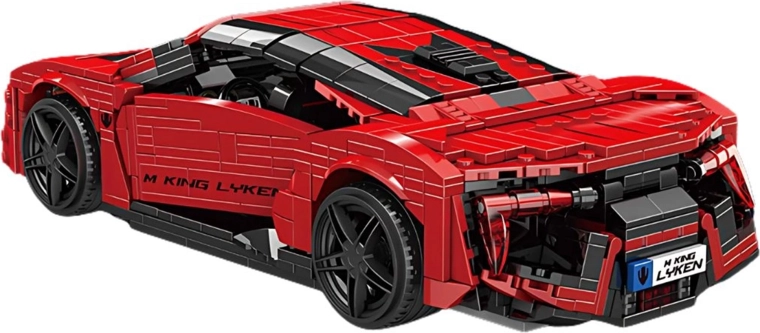 Maquette de voiture de sport rouge, 1311 pièces