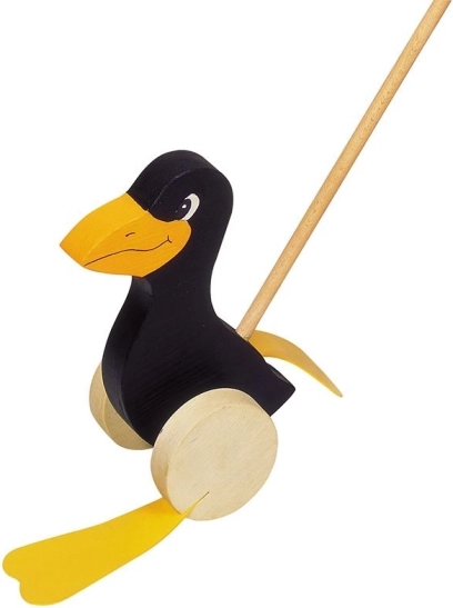 Jouet en bois Corbeau sur tige
