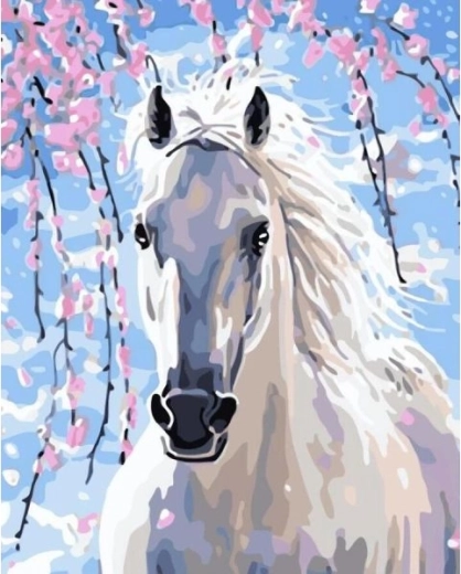 Broderie diamant (diamond painting) manchot empereur blanc 30 × 40 cm - 1 pièce