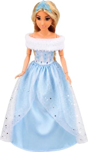 Princesse en robe bleue scintillante