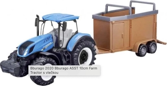 Tracteur avec remorque Bburago 10 cm