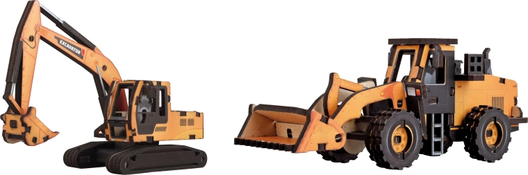 Maquette en bois d'engin de chantier - 1 pièce