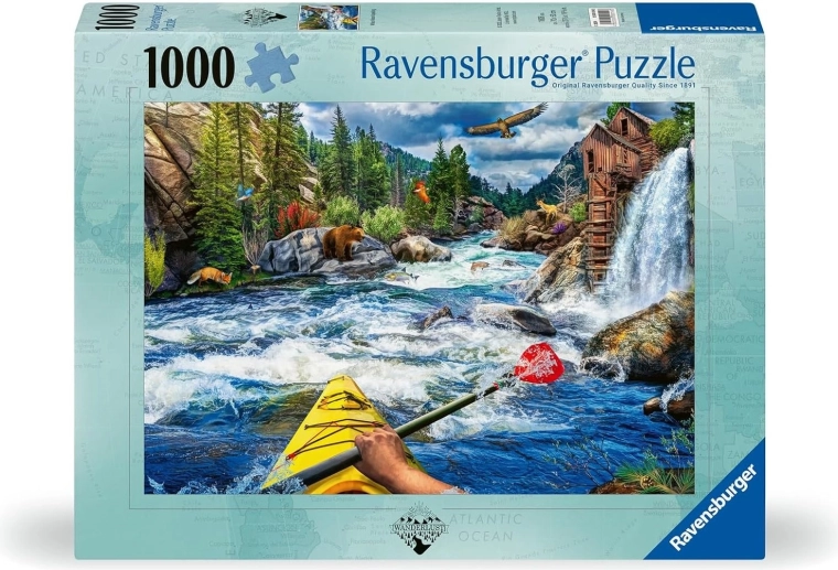 Puzzle Ravensburger Wanderlust : descente en rivière sauvage, 1000 pièces