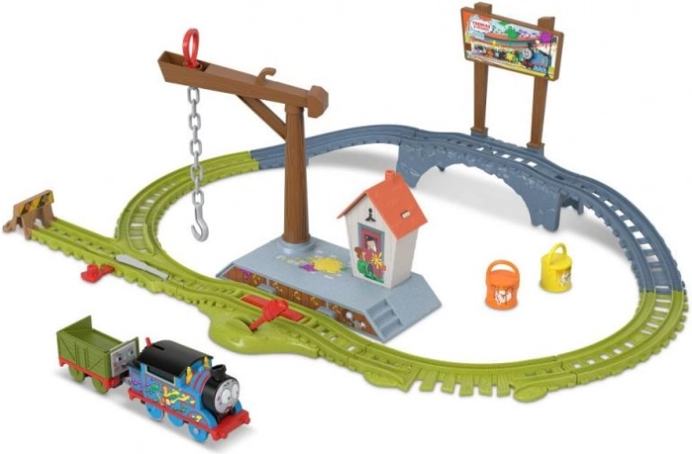 Thomas & Friends set de livraison de peinture – circuit de train motorisé avec grue