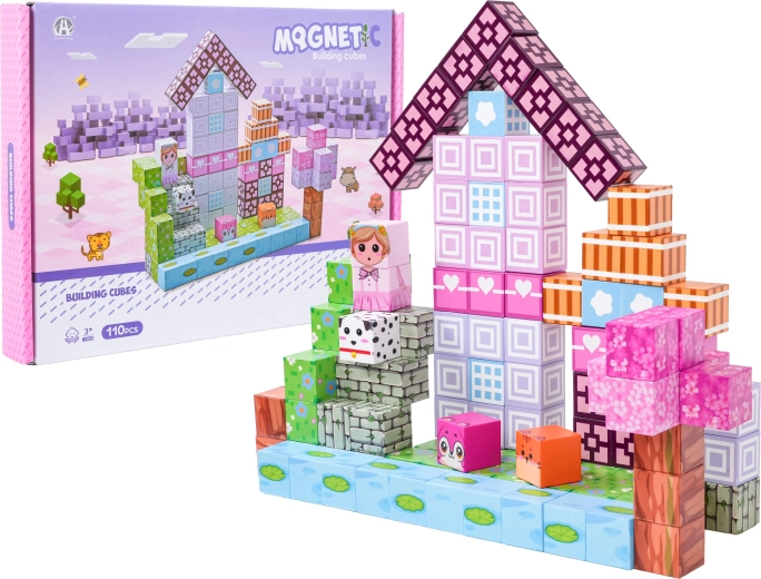 blocs de construction magnétiques 3D, 110 pièces