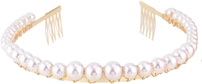 Serre-tête rose avec perles pour filles