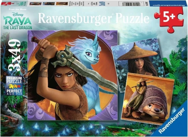 Puzzle RAVENSBURGER Raya et le dernier dragon 3×49 pièces
