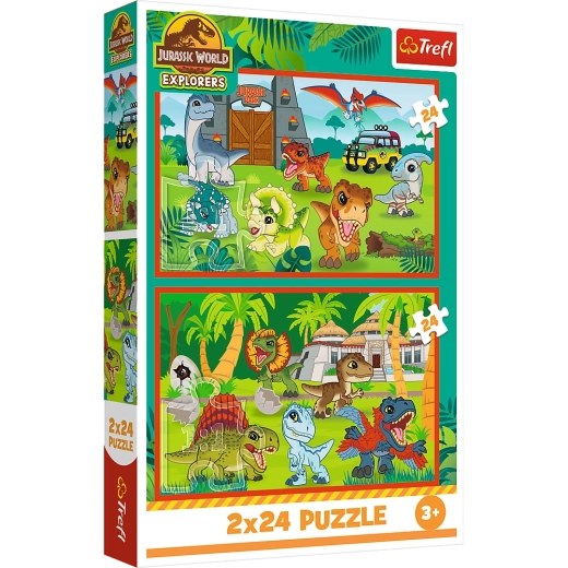 Puzzle 2x24 Petits dinosaures Universal Jurassic World Trefl