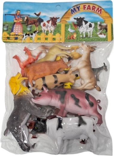 Ensemble de figurines d’animaux de ferme – 15 pièces