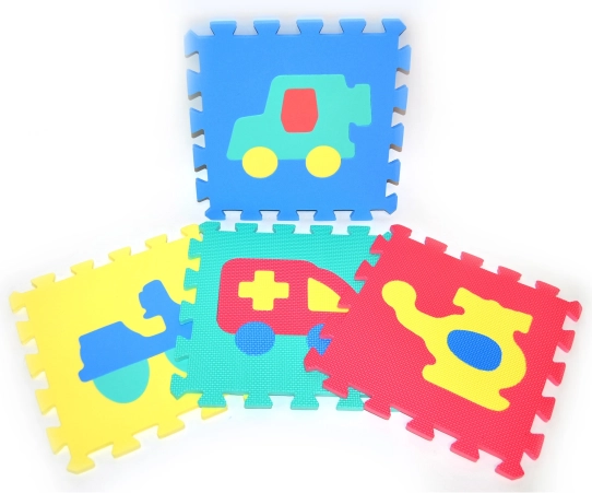 Blocs de puzzle souples Moyens de transport
