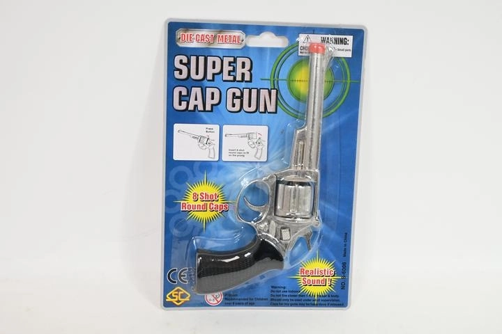 Pistolet à amorces en métal style revolver