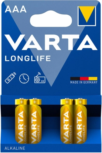 Piles alcalines micro AAA Varta Longlife, 4 pcs