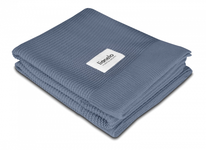 Couverture en bambou pour bébé LIONELO – Bleu