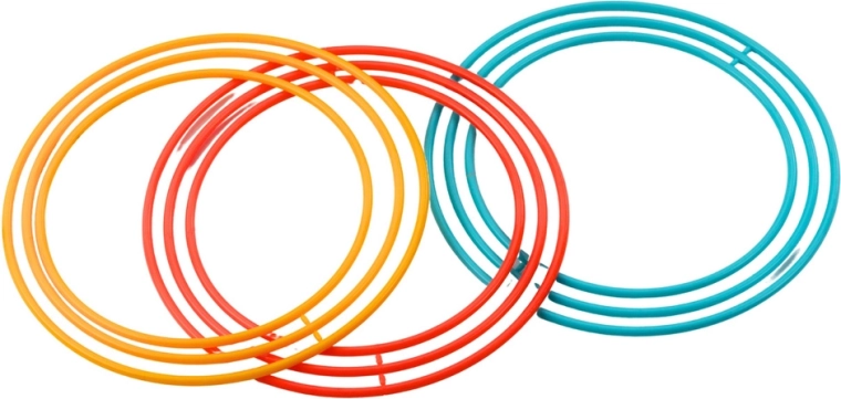 Anneaux colorés en trois tailles