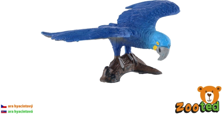 Ara hyacinthe – figurine 9 cm - 1 pièce