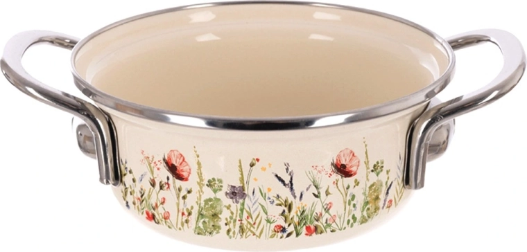 Acier émaillé résistant avec bord en inox