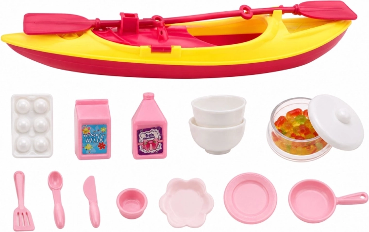 Poupée et accessoires pour le camping