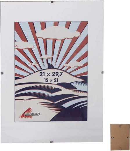 Cadre à pinces avec verre 21 × 30 cm (A4)
