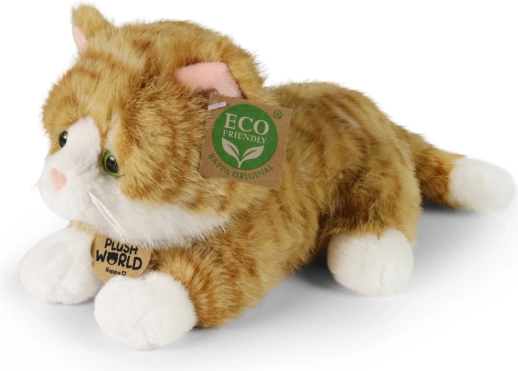 Chat en peluche roux 22 cm Eco-friendly Plush World