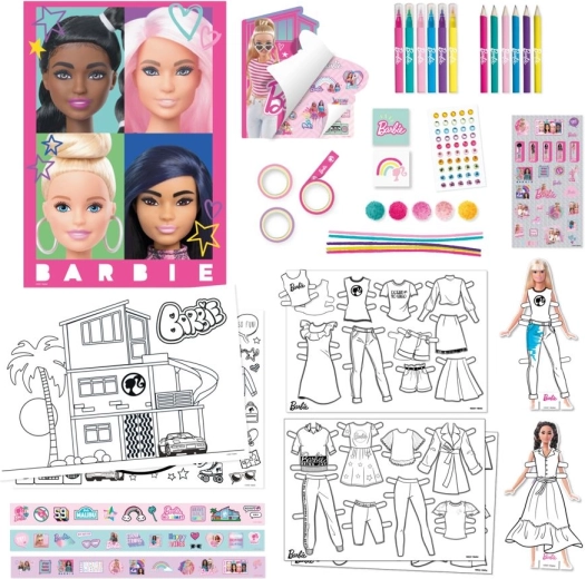 Design Barbie pour colorier et décorer