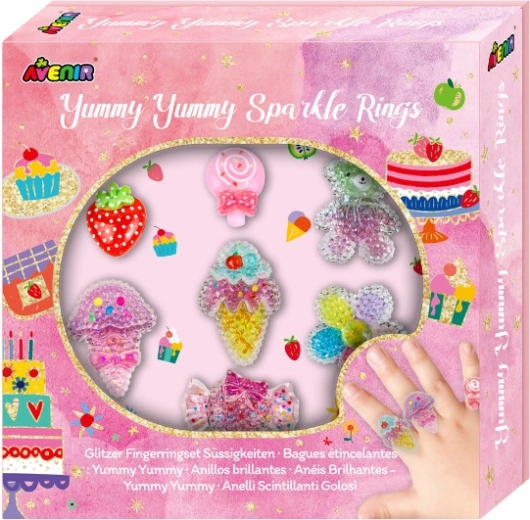 Bagues scintillantes Smakołyki – set de 7 pièces