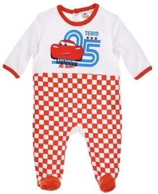 Combinaison en velours pour enfant Disney Cars orange