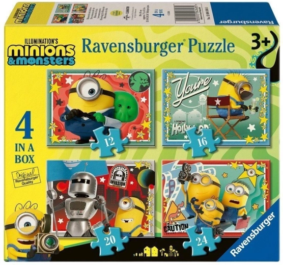 Puzzle Ravensburger Mimoni et monstres 4 en 1 (12, 16, 20, 24 pièces)